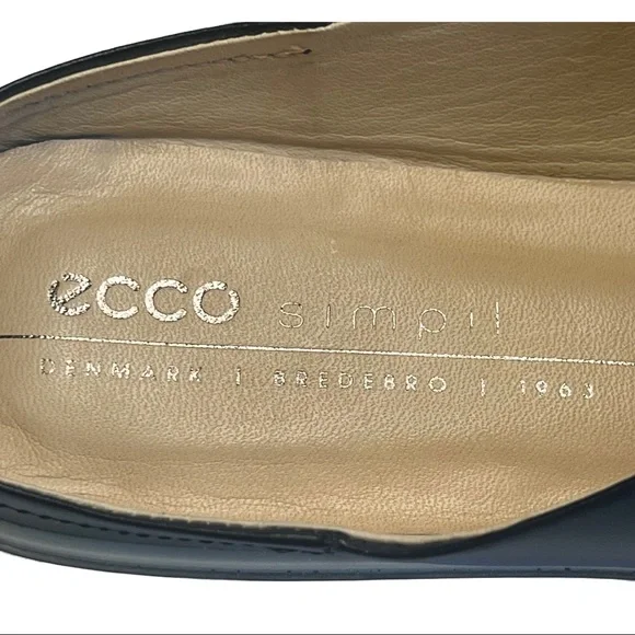 Sold on eBay ECCO Simpil Ballerina Black Leather Slip On Mules EU41 - Picture 7 of 11